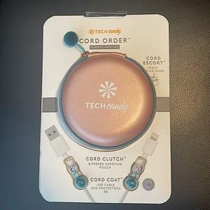 NEW Tech Candy Cord Order 4 Pc. Gift Set in Rose Gold